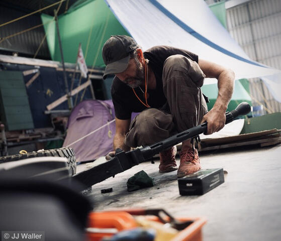 *Jamie on-set - **Goodtime Charlie**, July 2022*. © JJ Waller